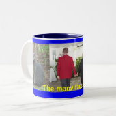 De vele gezichten van de liefde tweekleurige koffiemok (Voorkant links)