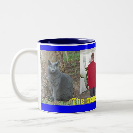 De vele gezichten van de liefde tweekleurige koffiemok (Links)