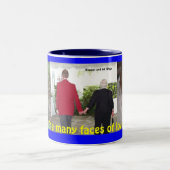 De vele gezichten van de liefde tweekleurige koffiemok (Center)