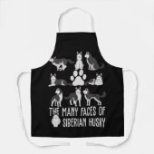 De vele gezichten van de Siberische Husky voor Hon Schort (Voorkant)