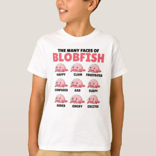 De vele gezichten van lobfish Funny Emotion Types T-shirt