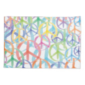 De vele kleuren van de vrede tekenen kussensloop (Achterkant)