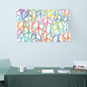 De vele kleuren van de vrede tekenen spandoek (Beurs)