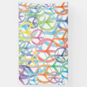 De vele kleuren van de vrede tekenen spandoek (Verticaal)