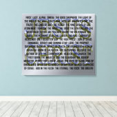 De vele namen van Jezus Christus Canvas Afdruk (Insitu (Houten vloer))