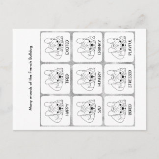 De vele vormen van een Franse Bulldog Briefkaart