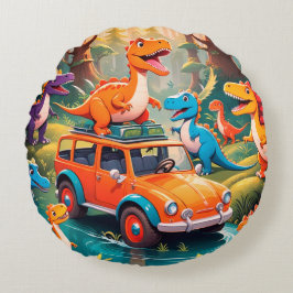 De Velociraptors familie vakantie Rond Kussen
