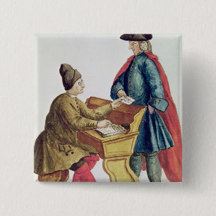 De Venetiaanse loterij spelen Vierkante Button 5,1 Cm