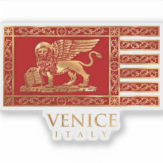 De Venetiaanse vlag Sticker (Voorkant)