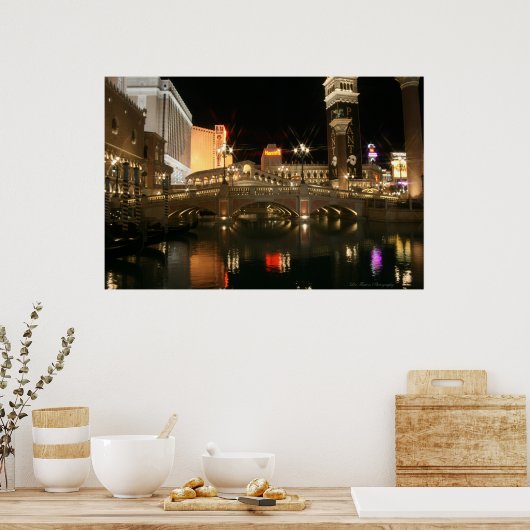 De Venetië na het donker Poster (Keuken)