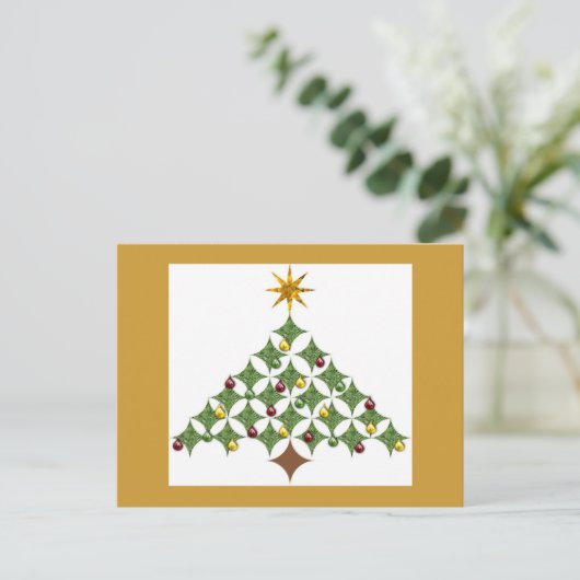 De venstersboom van de kathedraal feestdagenkaart (Staand voorkant)