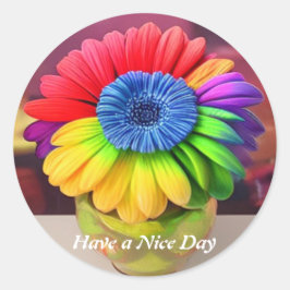 De ventilator heeft een mooie dag klassieke ronde sticker