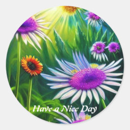 De ventilator heeft een mooie dag klassieke ronde sticker