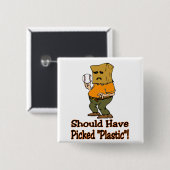 De ventilator vierkante button 5,1 cm (Voorkant /achterkant)