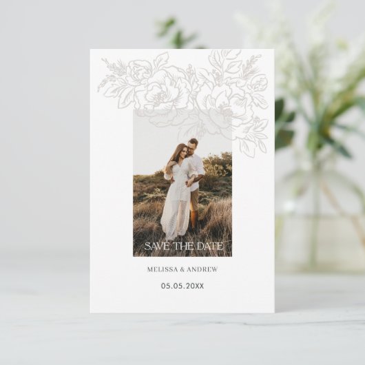 De ventilatorhoek legant sparen de Datum Save The Date (Staand voorkant)