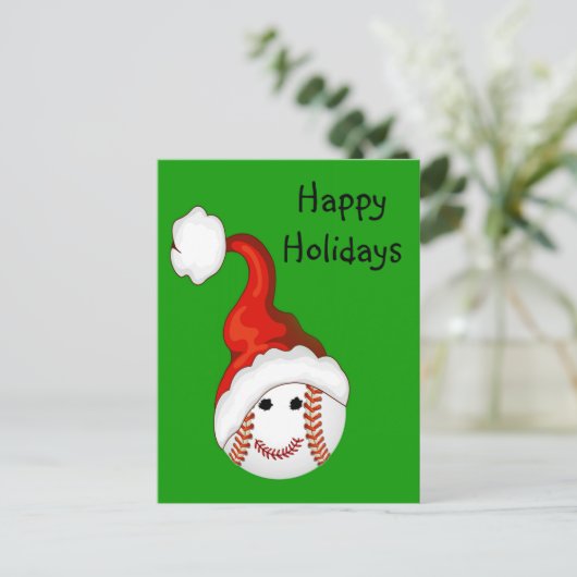 De ventilatorsKerstmis van het honkbal Feestdagenkaart (Staand voorkant)