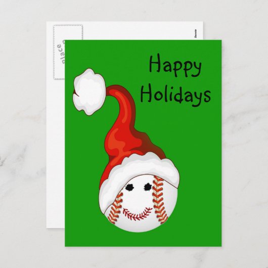 De ventilatorsKerstmis van het honkbal Feestdagenkaart (Voorkant / Achterkant)