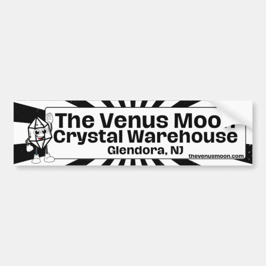 De Venus Moon Crystal Warehouse Mascottes Bumpersticker (Voorkant)