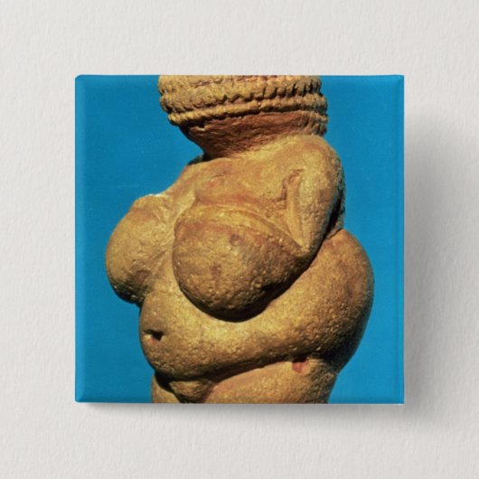 De Venus Willendorf Vierkante Button 5,1 Cm (Voorkant)