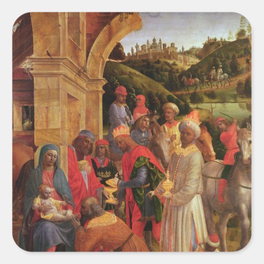 De verachting van de koningen vierkante sticker (Voorkant)