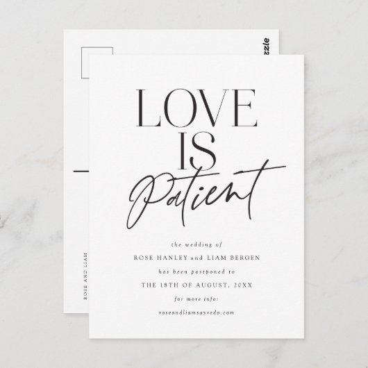 De Verander van de Datum van de Liefde van het man Briefkaart (Voorkant / Achterkant)