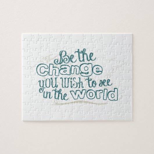 De verandering die je wilt zien in de wereld legpuzzel (Horizontaal)