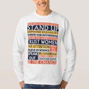De verandering die je wilt zien voor feministen, d t-shirt