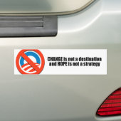 De verandering is geen bestemming bumpersticker (Op auto)