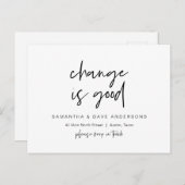 De verandering is goed, de Nieuwe Post van de Aank Briefkaart (Voorkant / Achterkant)