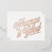 De verandering is Goede Moving Aankondiging - Foli (Voorkant / Achterkant)