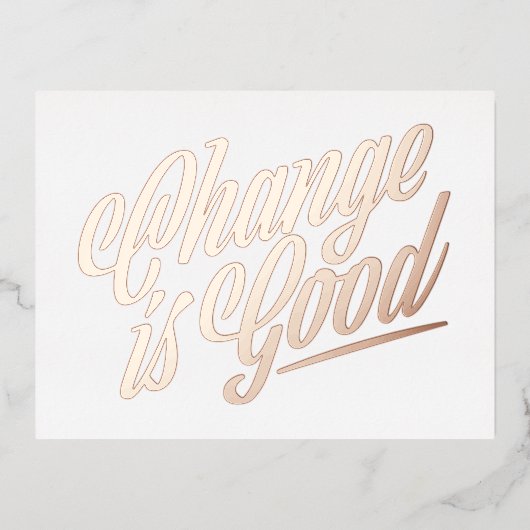 De verandering is Goede Moving Aankondiging - Foli (Voorkant)