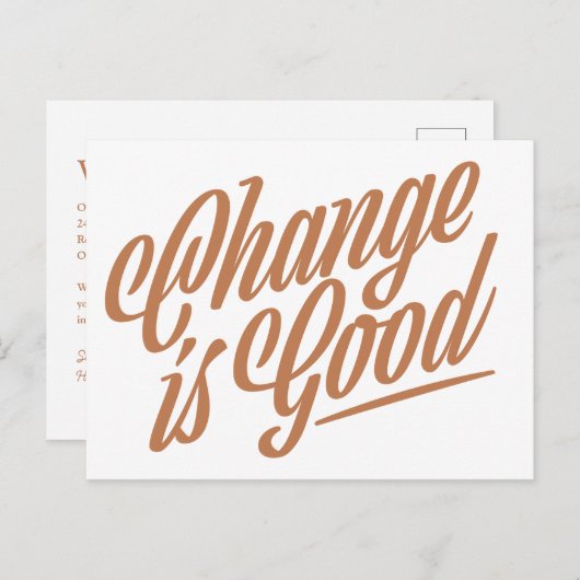 De verandering is het Briefkaart van de Aankondigi (Voorkant / Achterkant)