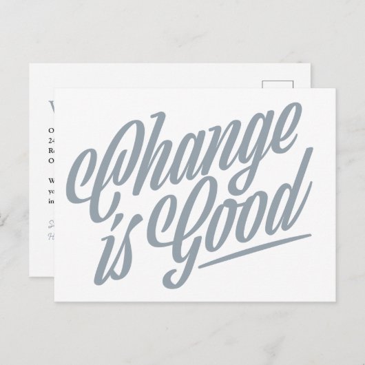 De verandering is het Briefkaart van de Aankondigi (Voorkant / Achterkant)