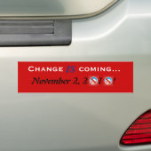 De verandering komt... bumpersticker (Op auto)