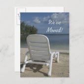 De Verandering van de Lounge van het strand van de Aankondigingskaart (Voorkant / Achterkant)