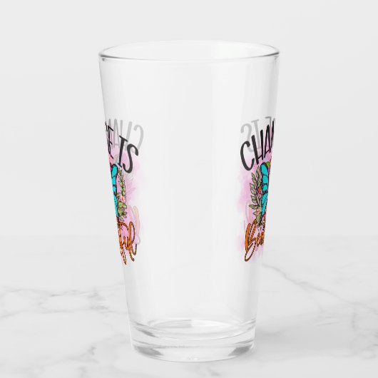 De verandering van de vlinder is prachtig citaat I Glas (Rechts)