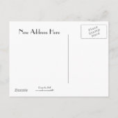 De Verandering van het Adres van de boom Silhouett Aankondigingskaart (Achterkant)