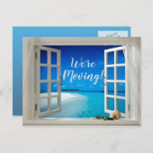 De Verandering van het Adres van het Huis van de O Aankondigingskaart (Voorkant / Achterkant)