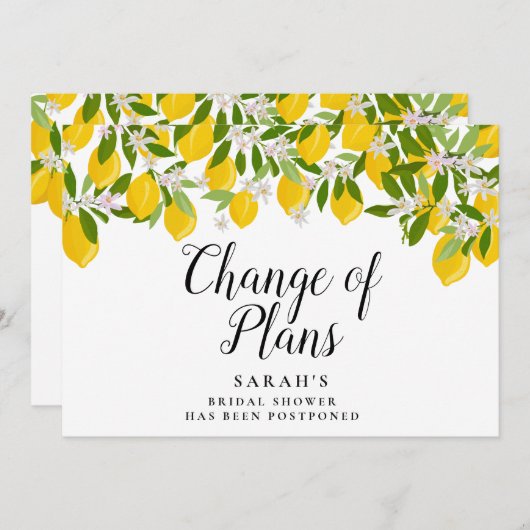 De Verandering van het manuscript van de Lemons va Save The Date (Voorkant / Achterkant)