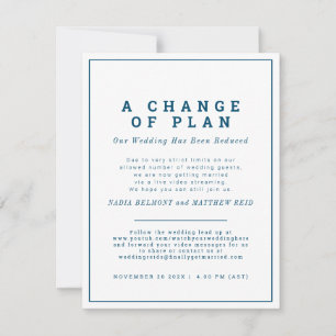 De verandering van het plan unnodig nu stroom save the date