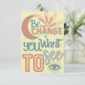 De verandering zijn die u wilt zien bedankkaart (Staand voorkant)