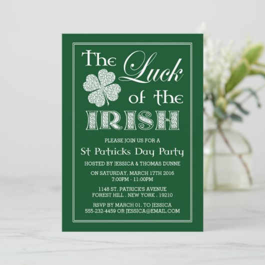 De verantwoordelijkheid van de Ierse St. Patrick's Kaart (Staand voorkant)