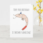 De Verbazende Verjaardag die van Shrimply Kaart (Gele Bloem)