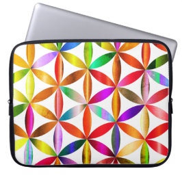 De Verbazingwekkende Bloem des Levens op een Elekt Laptop Sleeve