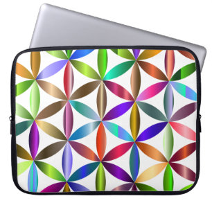 De Verbazingwekkende Bloem des Levens op een Elekt Laptop Sleeve