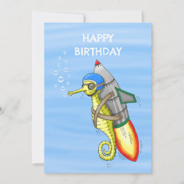 De verbazingwekkende gele raket zeepaardje kaart