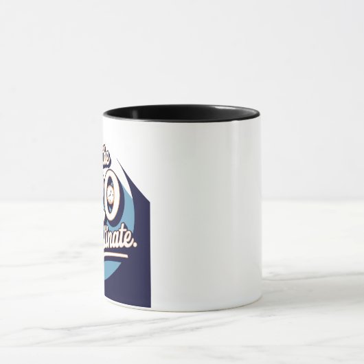 De verbazingwekkende grappige typografie en grafis mok (Midden)