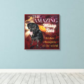 De verbazingwekkende Missy Toes Canvas Print (Insitu (Houten vloer))