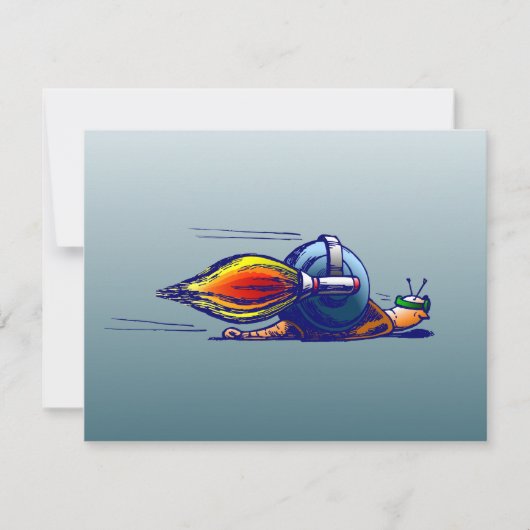 De verbazingwekkende raketslak met een jetpack kaart (Voorkant)