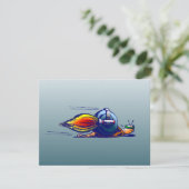 De verbazingwekkende raketslak met een jetpack kaart (Staand voorkant)